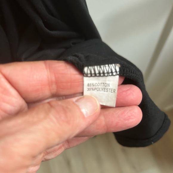 NWOT BERYDRES CLASSIC BLACK WRAP DRESS. 3/4 sleeve, 65% cotton. Size XL - Picture 6 of 7